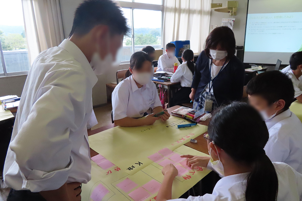 宮城県：川崎町立川崎中学校（中学1年生 61名）テーマ：この地域のことを知ってほしい講　師：株式会社たびむすび